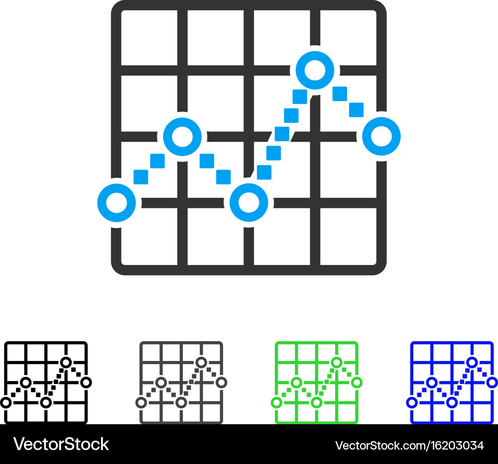 Line plot flat icon vector image