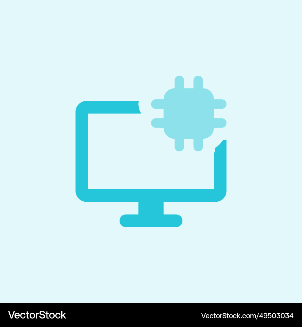 Microchip an essential component of computer vector image