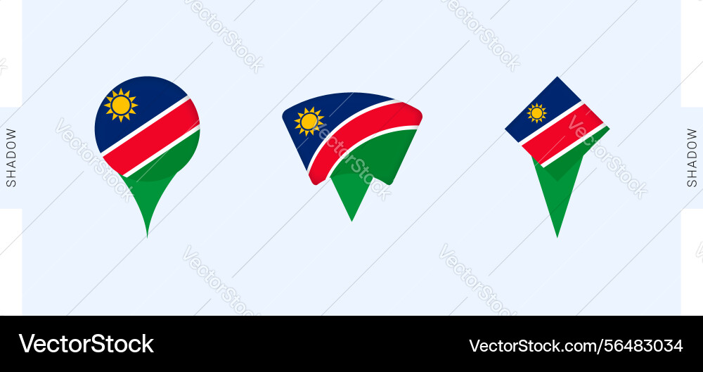 Namibia map markers set perfect for projects Vector Image