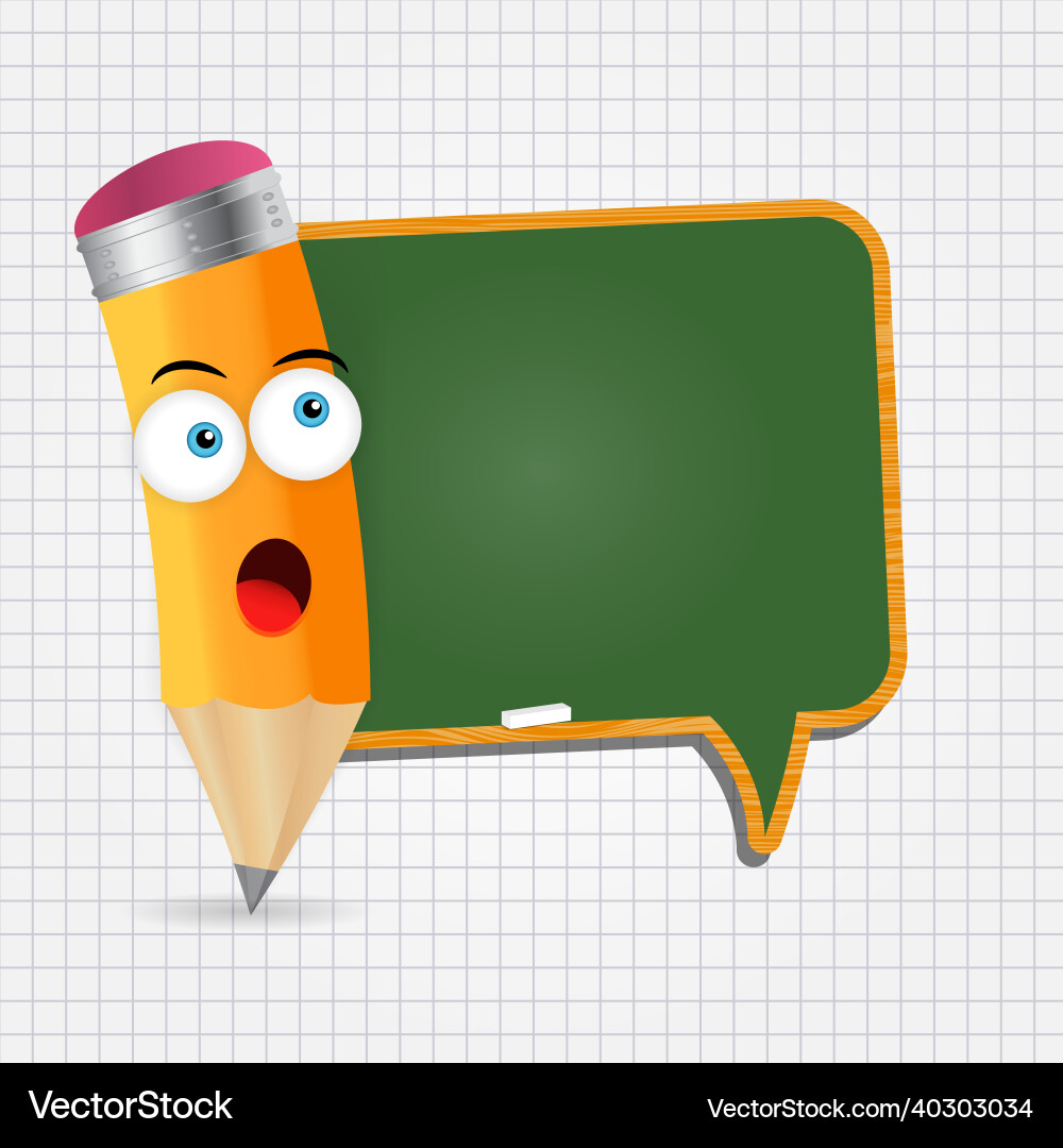 Pencil with Text Field vector image
