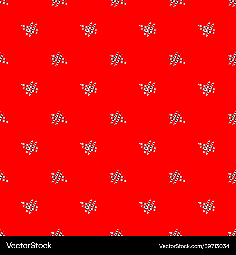 Seamless pattern with lines on red background vector image