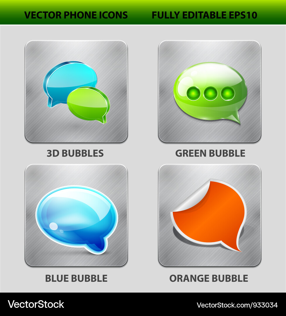Speech bubble icon set Vector Image