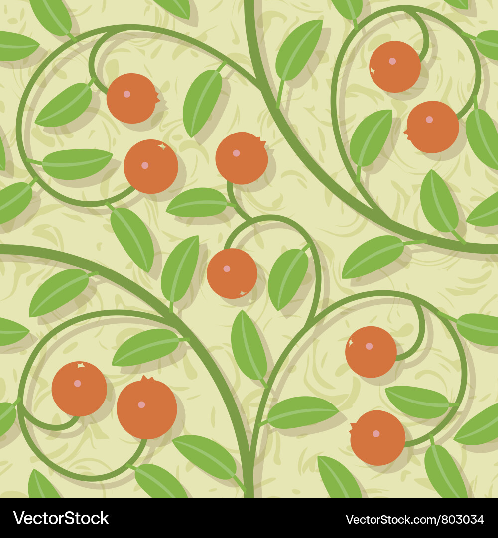 Stylized Cranberry Pattern Background vector image