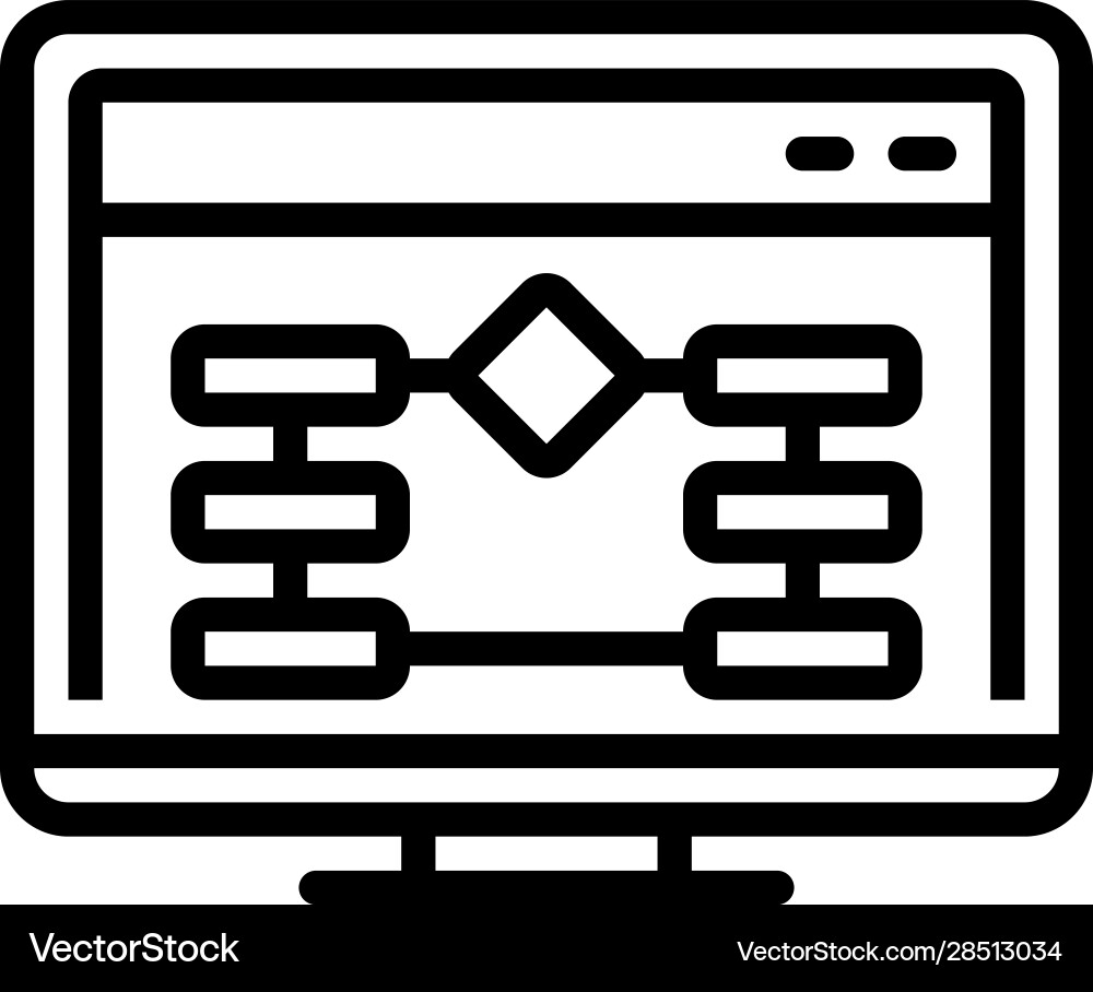 Website algorithm vector image