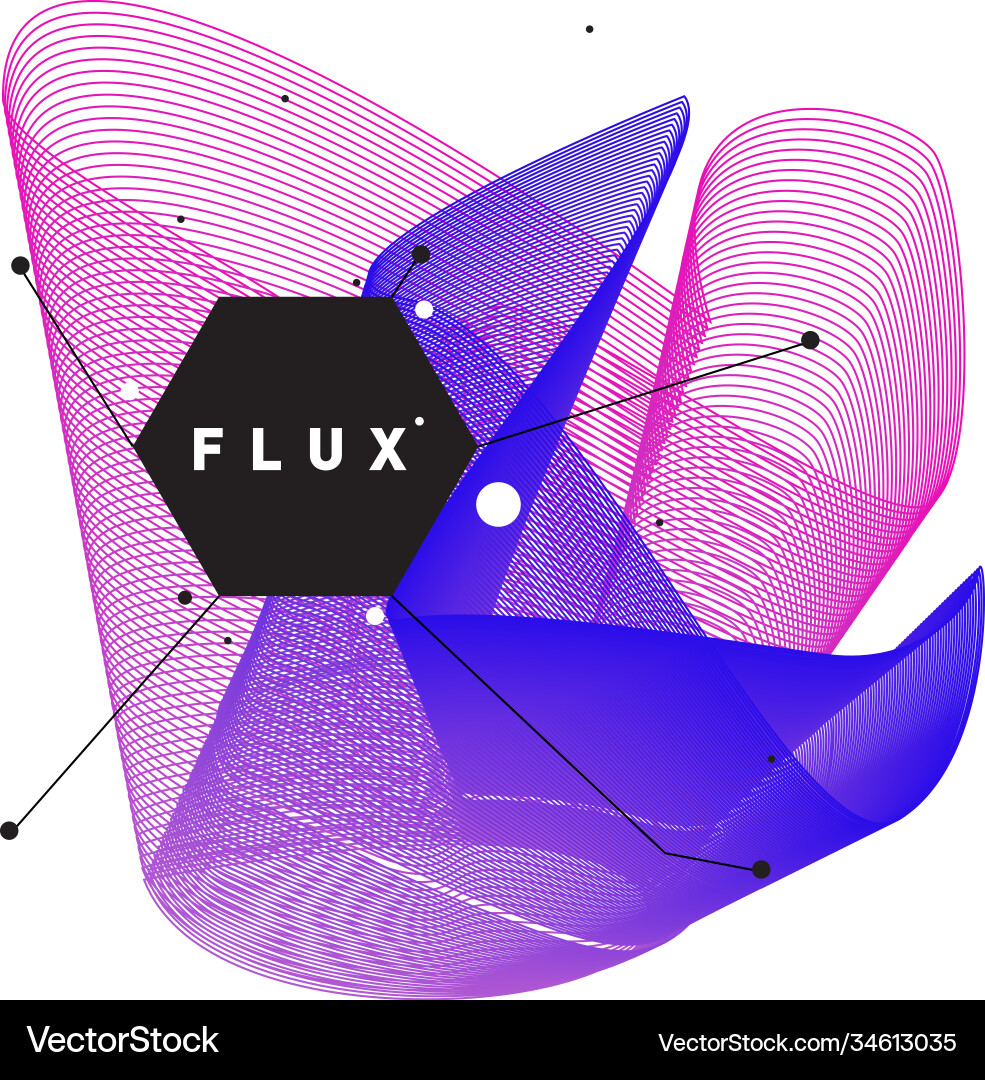 3d colorful wave background dynamic flux effect 3d colorful wave background dynamic flux effect vector image