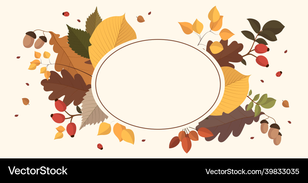 Abstract autumn web background template with many Abstract autumn web background template with many Vector Image