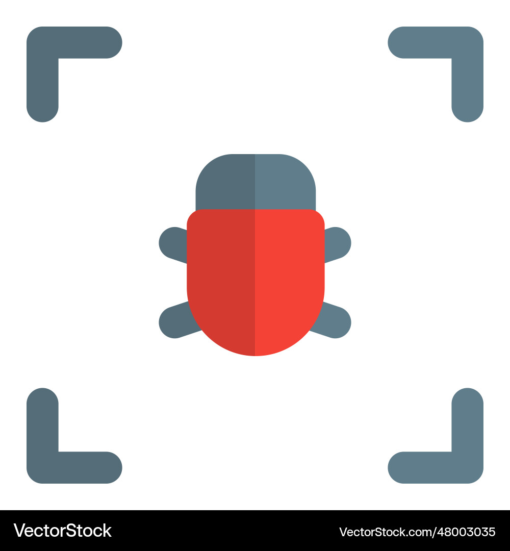 Bug scanning software for system security Vector Image