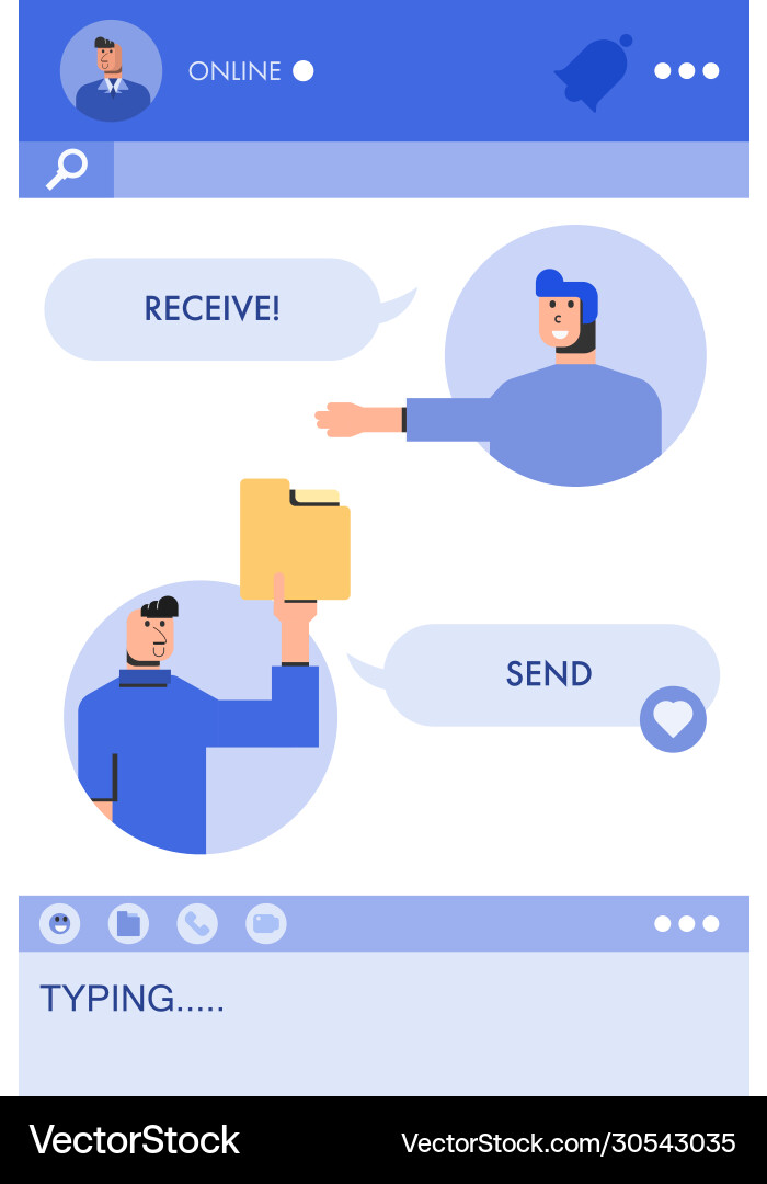 Concept social network character Concept social network character vector image