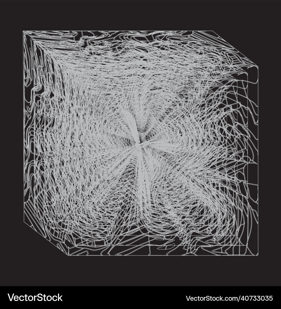 Cube abstract openwork design element geometric Cube abstract openwork design element geometric Vector Image