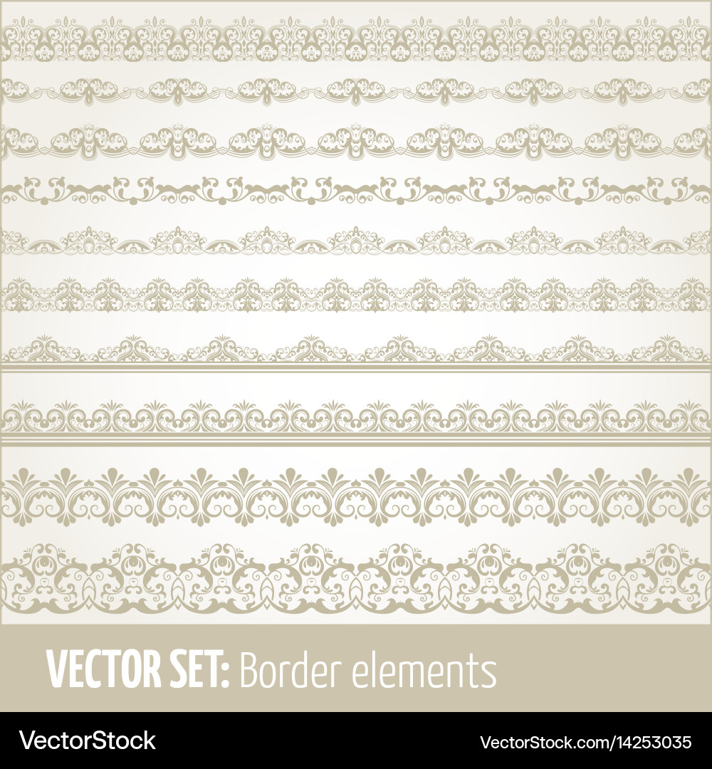 Elegante Border Elemente & Swirls Vektorbild