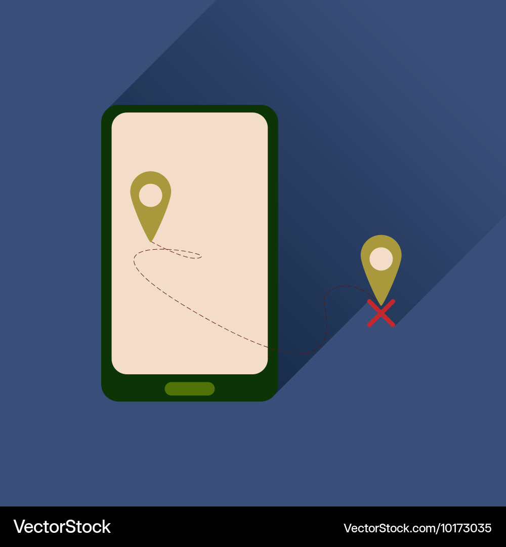 Flat web icon with long shadow mobile navigation Vector Image