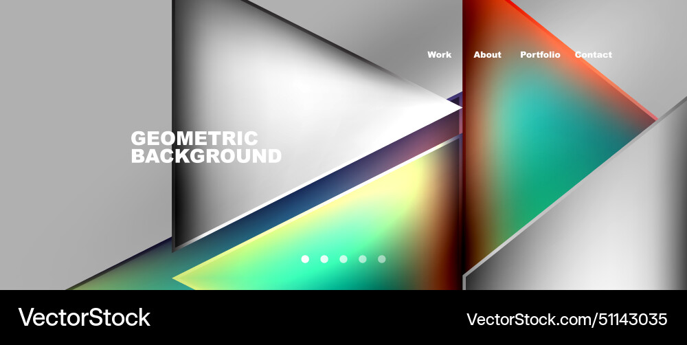 Gradient triangle geometric minimal wallpaper Vector Image