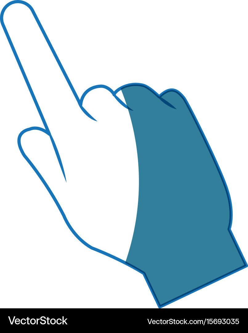 Hand pointing finger cursor icon vector image