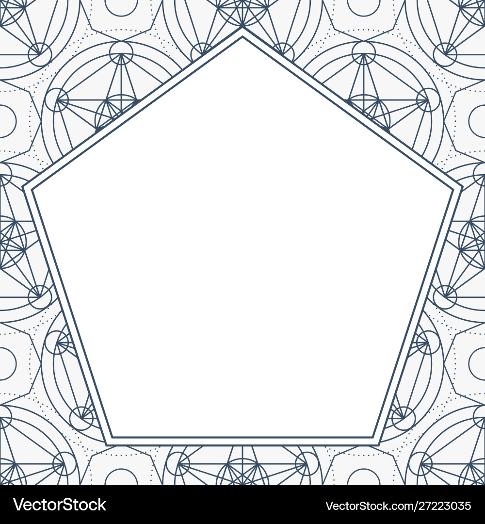 Linear geometry background with frame Linear geometry background with frame vector image