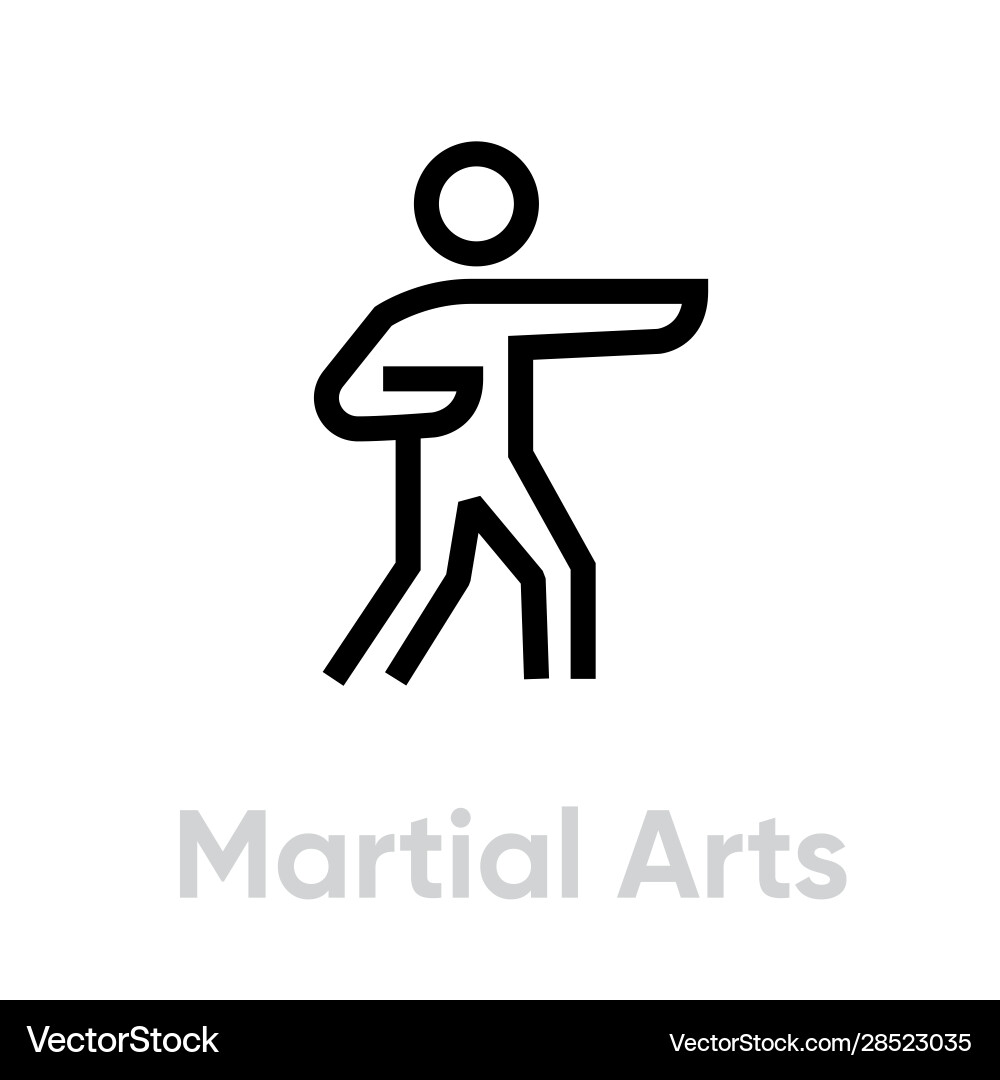 Martial arts activity icon vector image