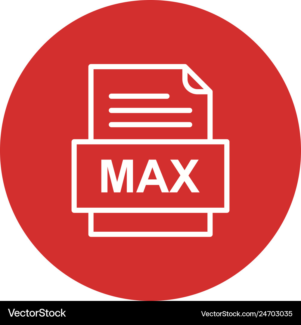 Max file document icon vector image