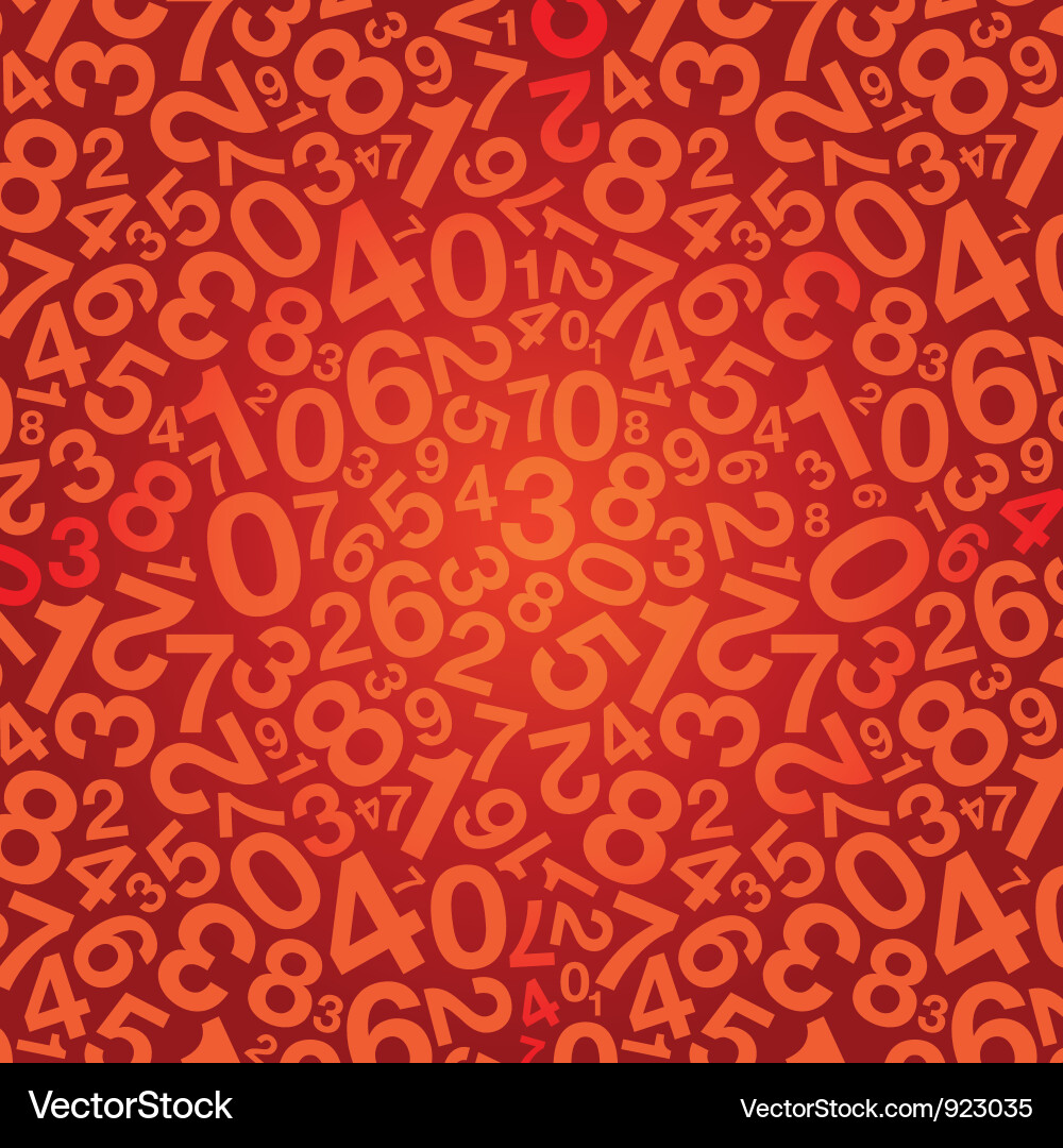 Red Number Background vector image