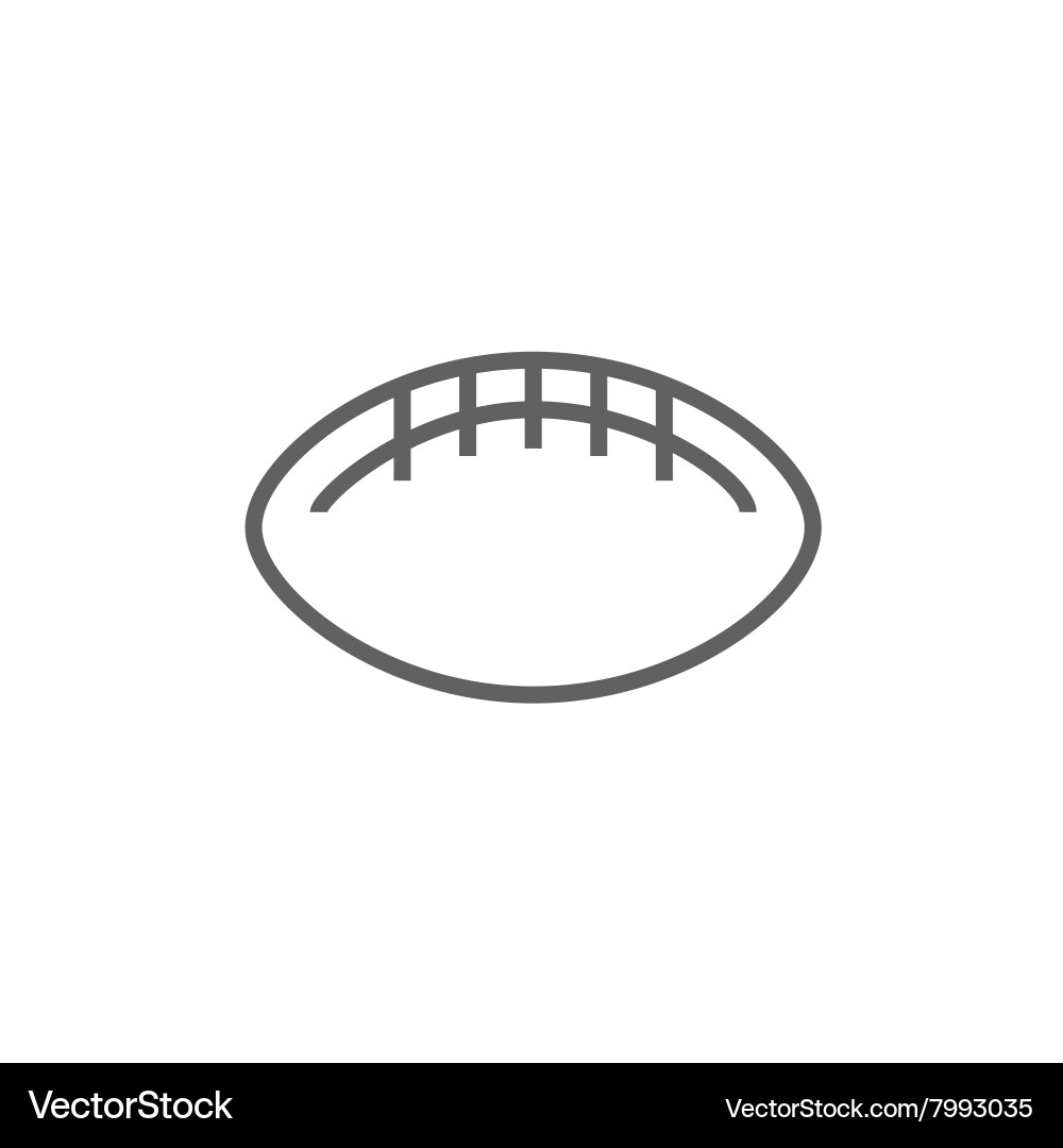 Rugby Football Ball Line Icon vector image