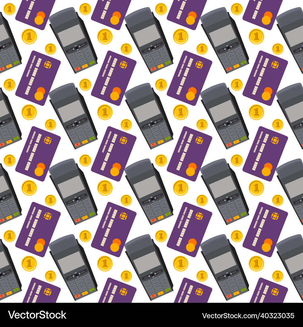 Seamless pattern with of terminal Vector Image