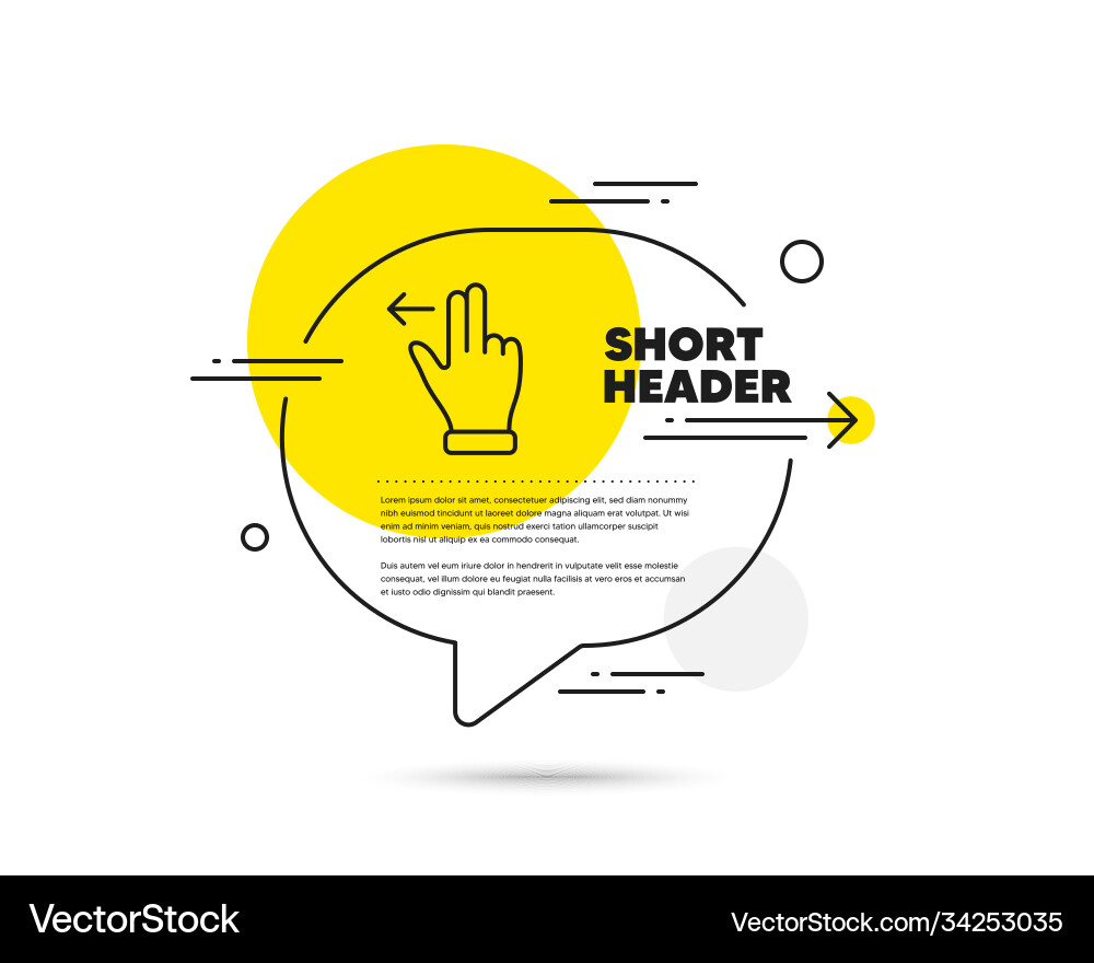 Touchscreen gesture line icon slide left arrow Touchscreen gesture line icon slide left arrow vector image
