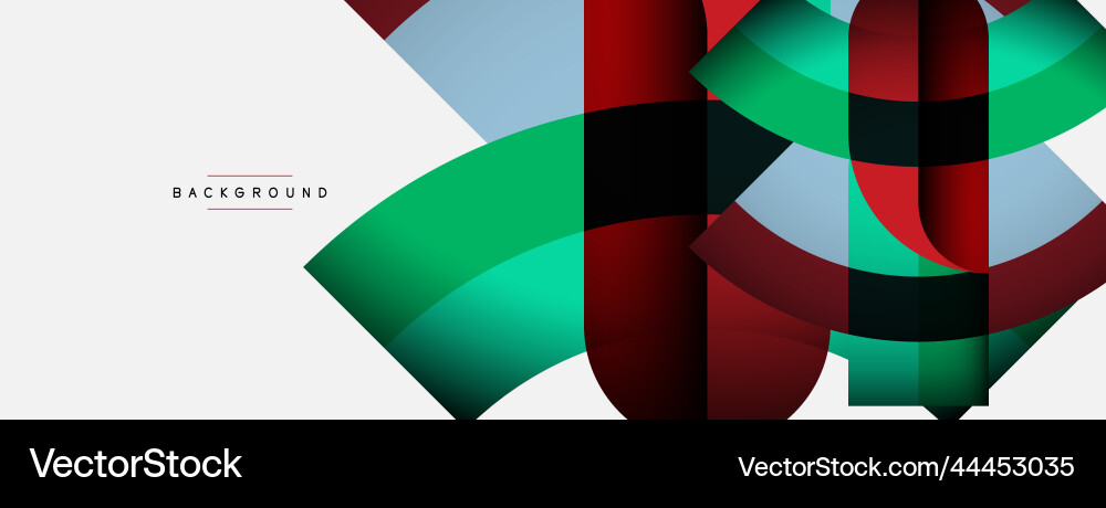 Trendy shapes color minimal design composition vector image