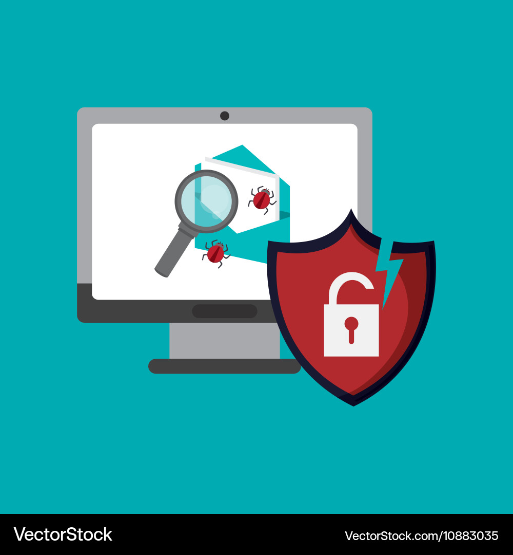 Virtual security system icons image Vector Image