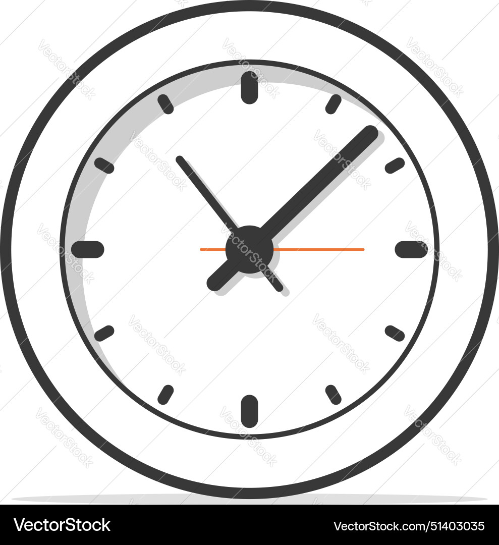 Wall clock face without numbers Vector Image