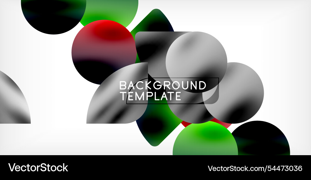 Bright circles with shadows abstract background Vector Image
