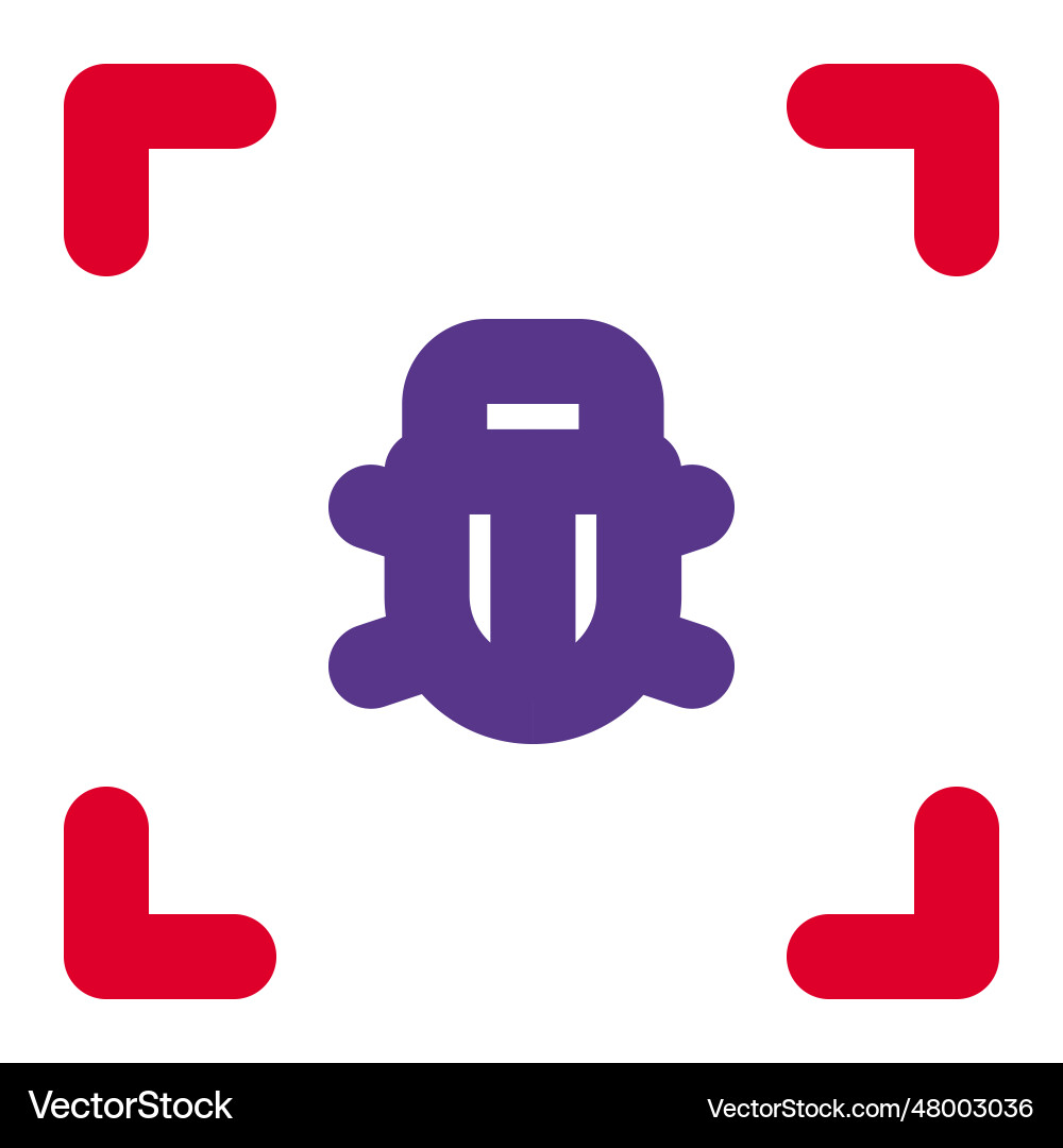 Bug scanning software for system security vector image