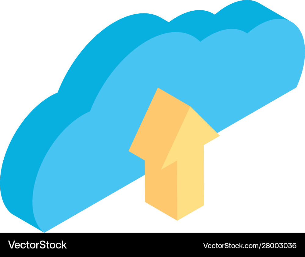 Cloud computing server isolated icon vector image