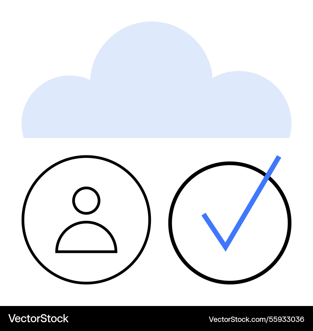 Cloud storage with user authentication Cloud storage with user authentication vector image