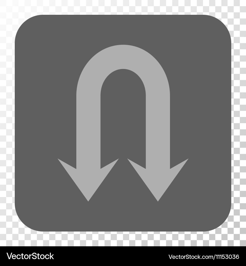 Double back arrow rounded square button vector image