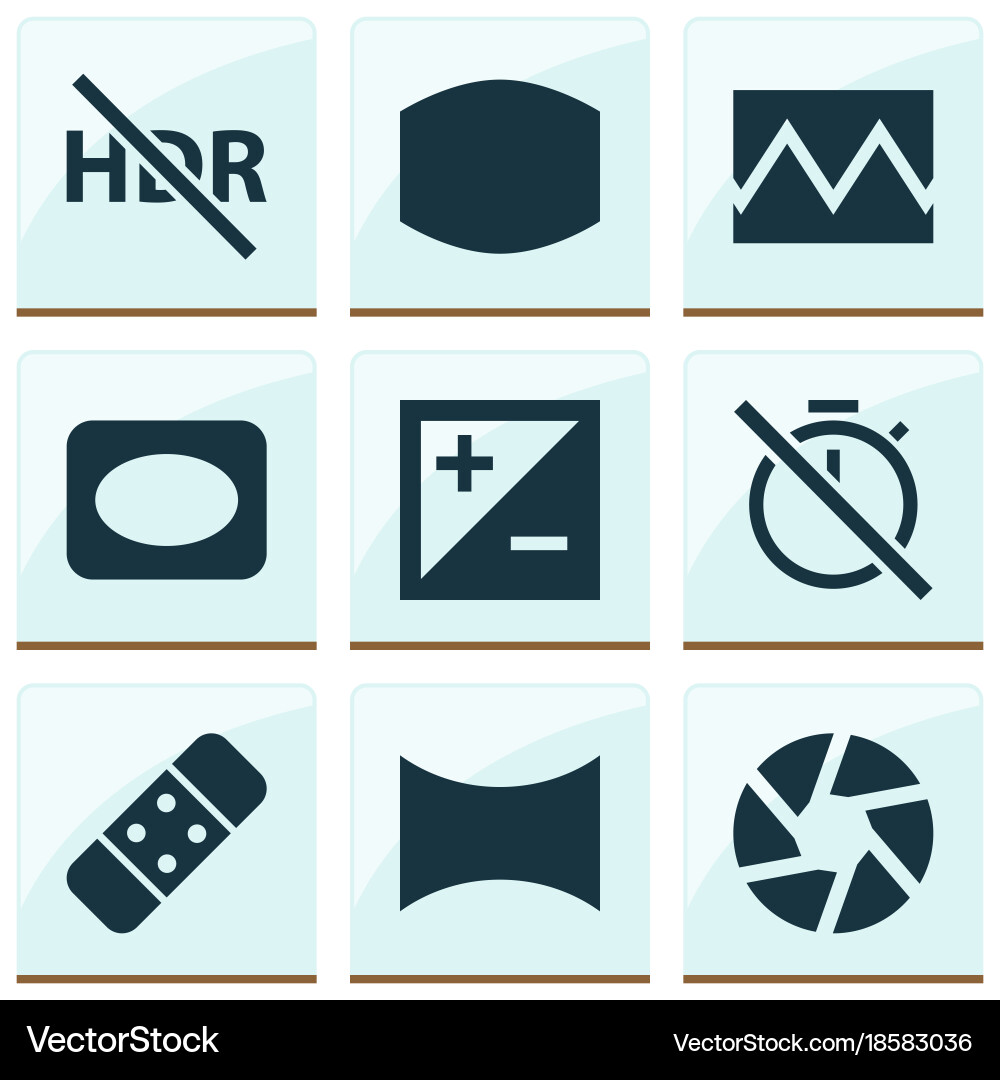 Image icons set includes such as mode vector image