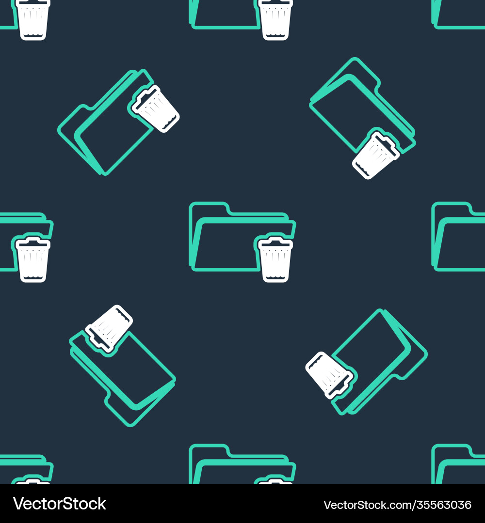 Line delete folder icon isolated seamless pattern Line delete folder icon isolated seamless pattern vector image