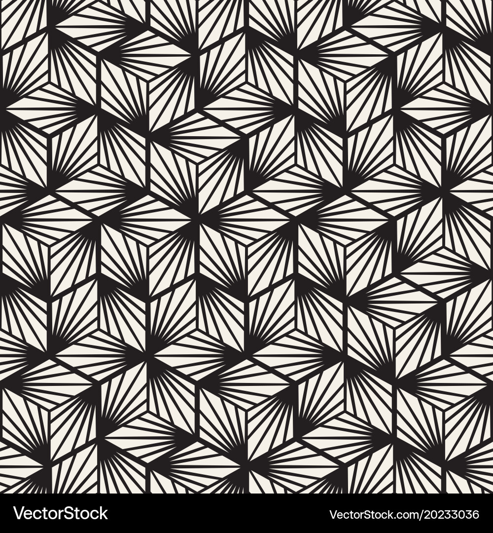 Modern Hexagonal Stripes Pattern vector image