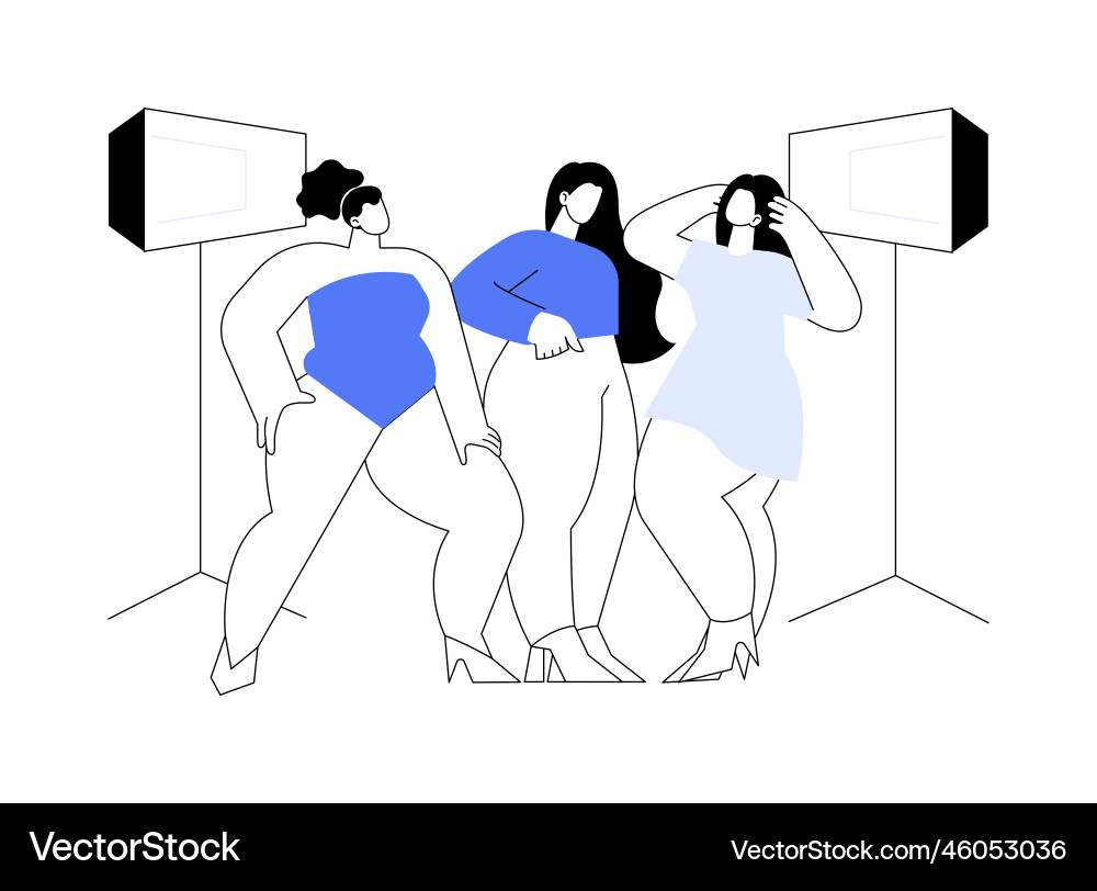 Plus size models abstract concept Vector Image