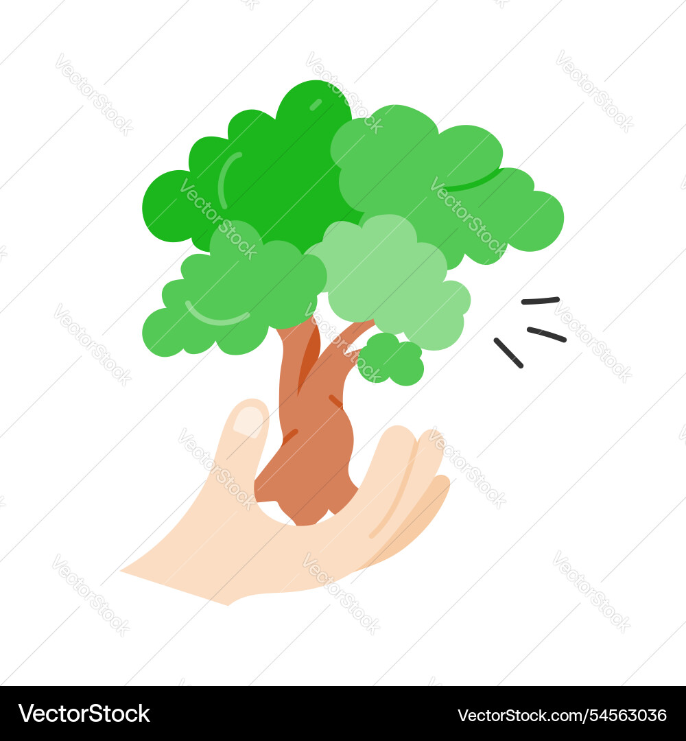 Save tree Vector Image