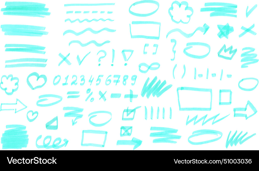 Set of elements for note Set of elements for note vector image