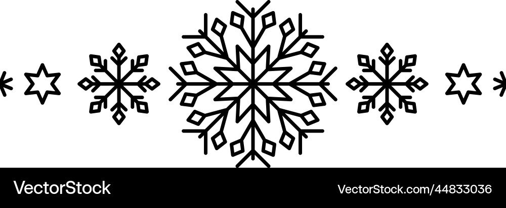 Snowflake frame element winter Vector Image