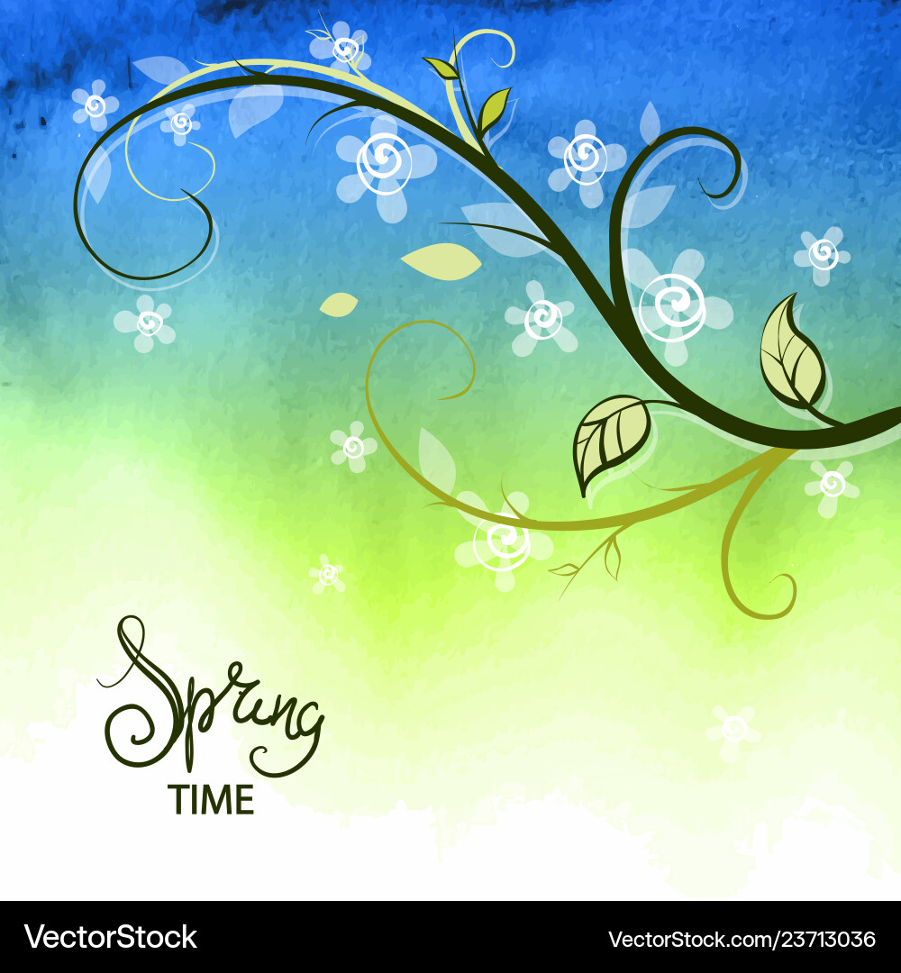 Spring Meadow Background Vector Image