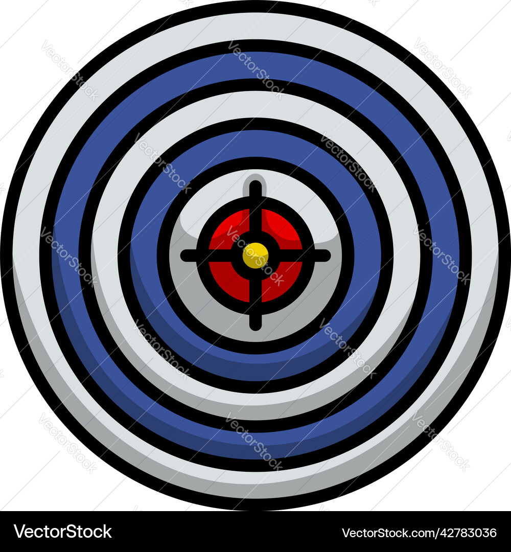 Target with dart in center icon vector image