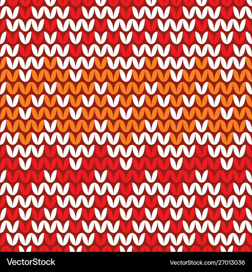 Tile zig zag knitting pattern or winter background Vector Image