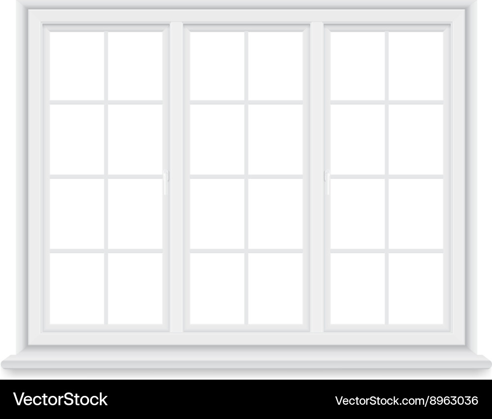White Window on White Background Royalty Free Vector Image