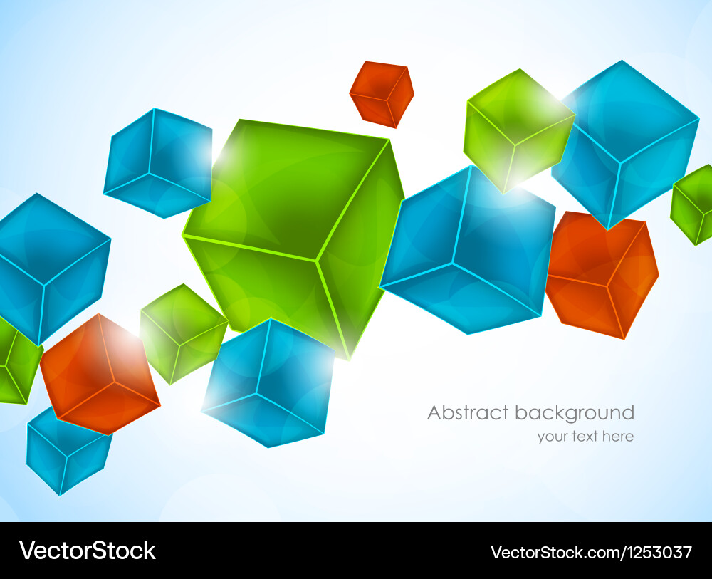 Abstract background with cubes vector image