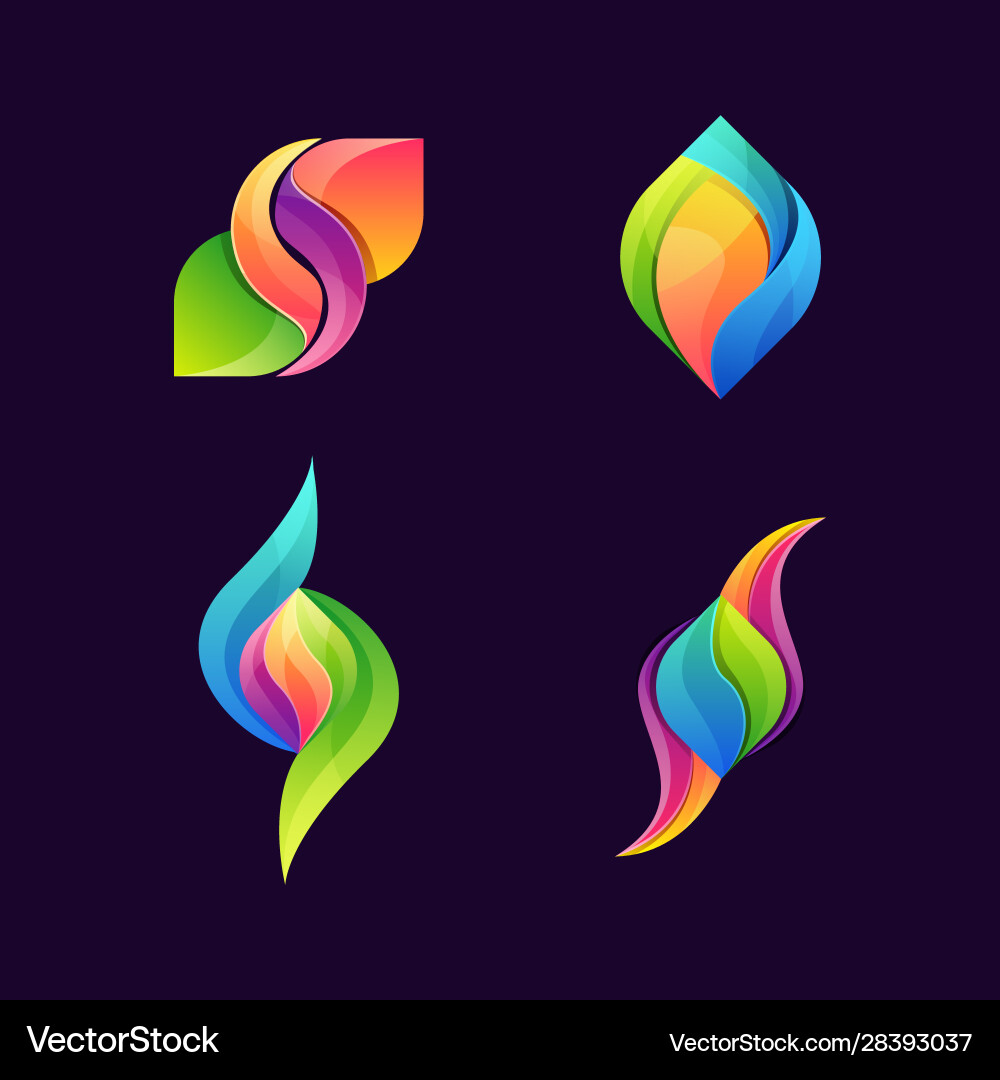 Abstract cube droplets overlap design template vector image