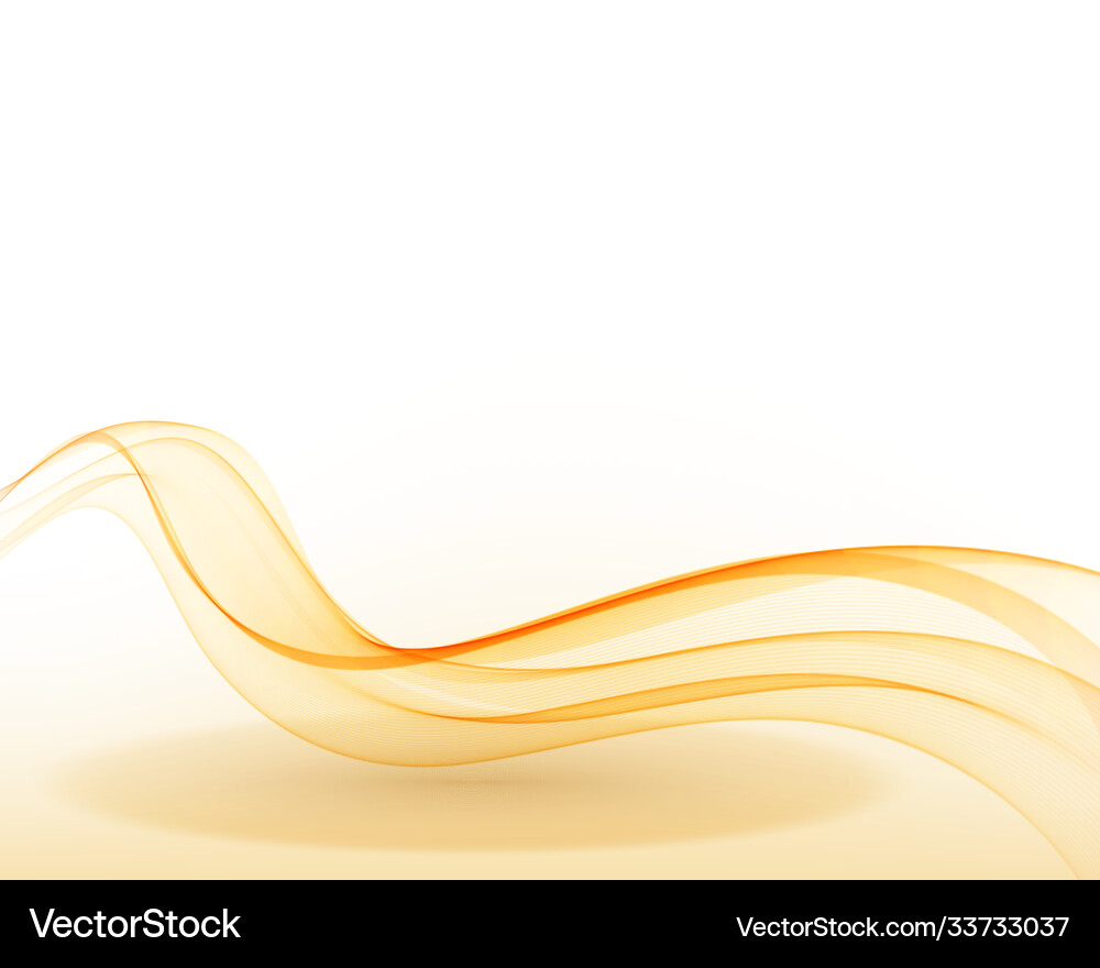 Abstract orange color wave design element Vector Image