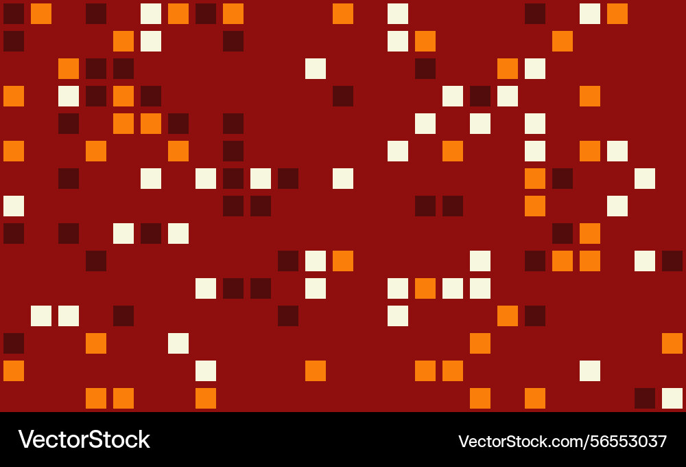 Abstract red background with scattered squares vector image