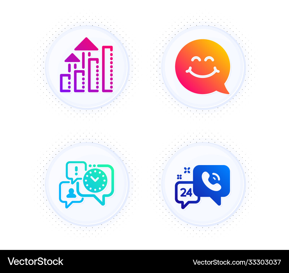 Analysis graph smile face and time management Vector Image