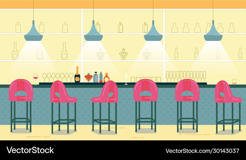 Bartheke zum Trinken von alkoholischen Cocktailgetränken Bartheke zum Trinken von alkoholischen Cocktailgetränken vektorbild