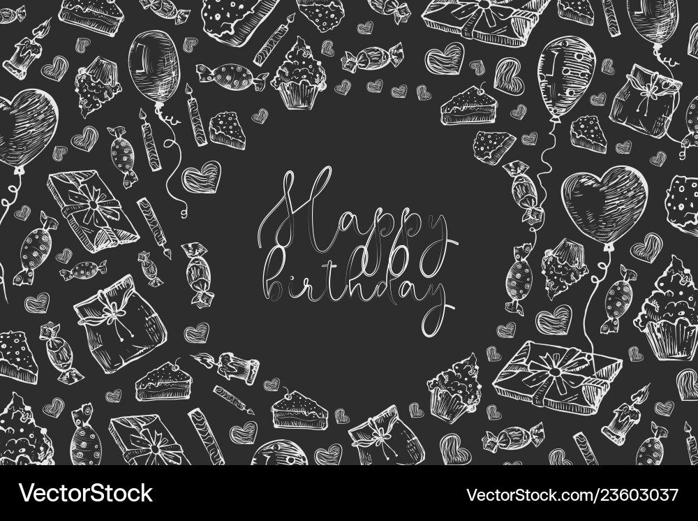 Birthday Doodles Set Vector Image